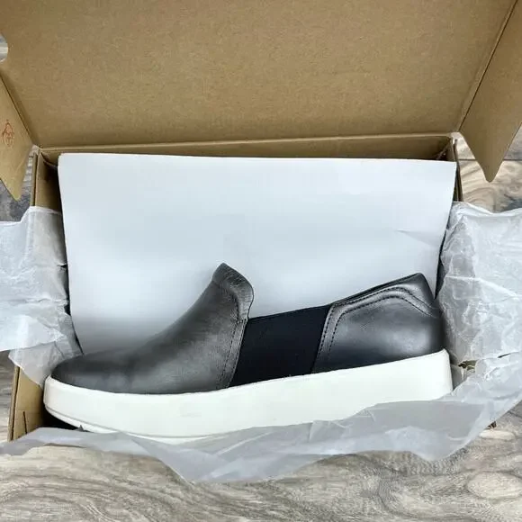 ❌SOLD❌NIB CLARKS 9 Wide Width Layton Band Slip On Leather Platform Sneakers - Picture 10 of 12